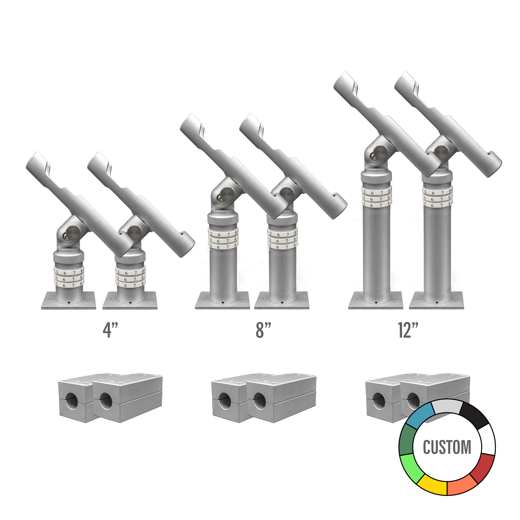 Complete Rod Holder Mounting Kit (Rail Mount System)