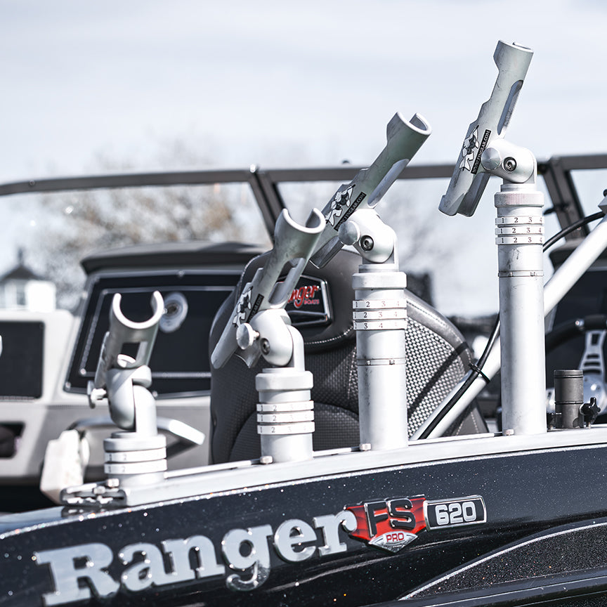 Fishing Boat Bass Tracker Rod Holders Chase Rigged And Ready For The Drive To The Lake Fishing Boat Bass Tracker Rod Holders Chase Rigged And Ready For The Drive To The Lake
