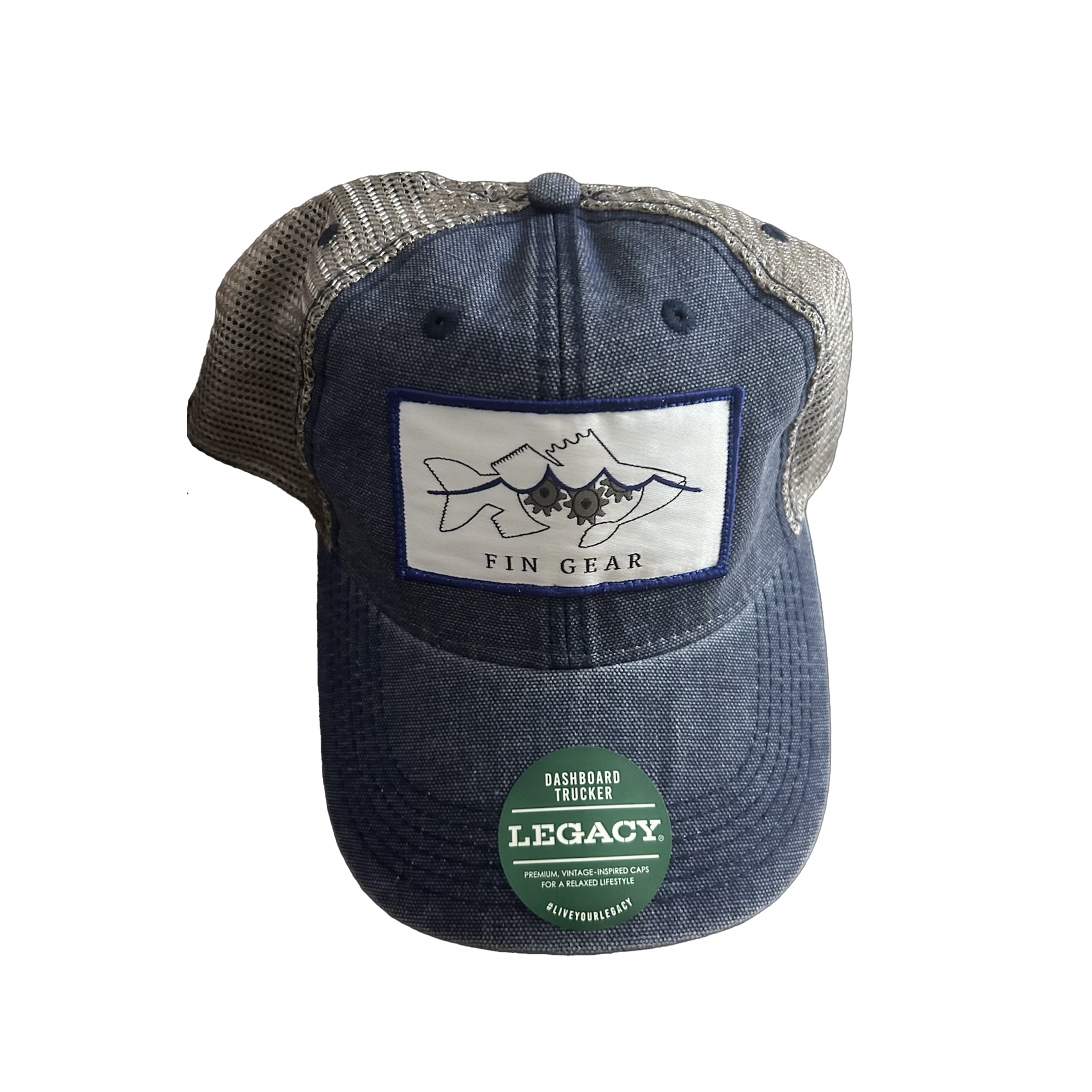 Fin Gear Legacy Patch Hat (Navy/Grey)