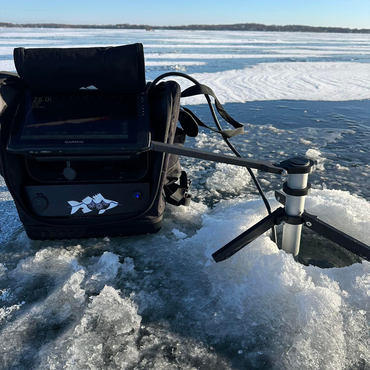 Ice Fishing Live Sonar Pole XL 24-60" Telescopic Fin Gear Ice Fishing Live Sonar Pole XL 24-60" Telescopic Fin Gear